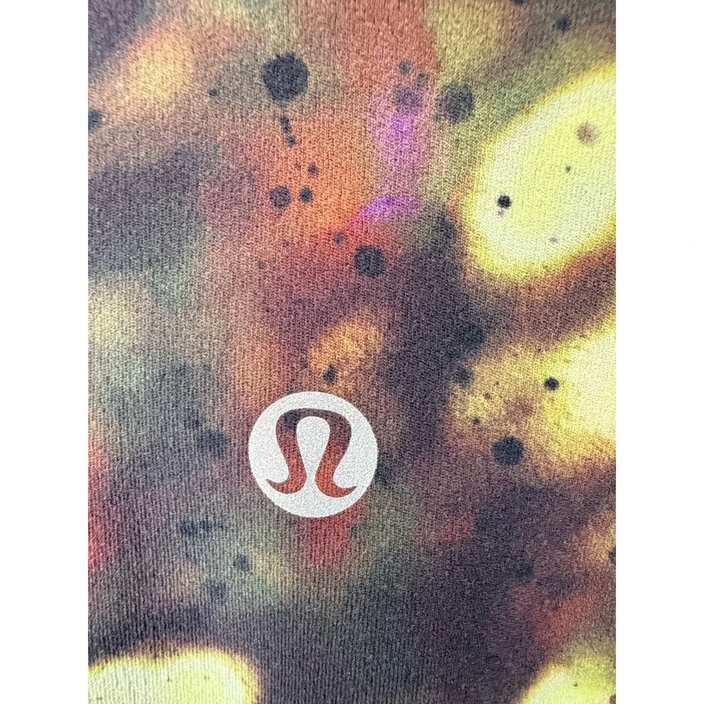 Lululemon Align Tank Top Size 8 Abstract Galaxy Print Pink Olive Green Nulu Yoga